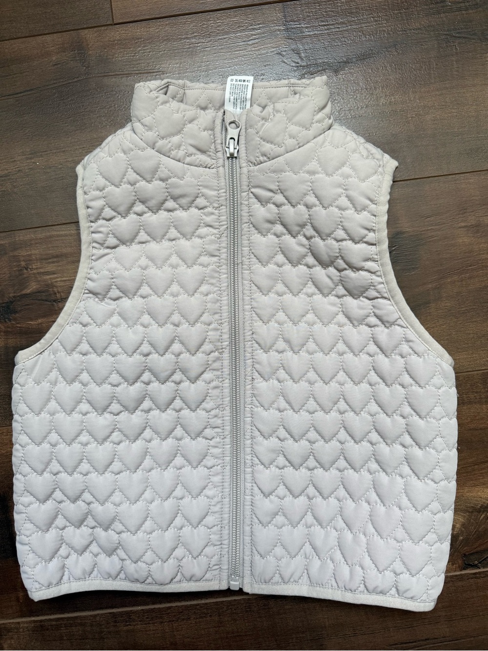 90 degree girls grey heart puffy jacket vest 4